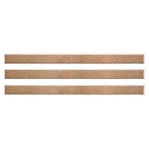 Merola Stick Copper 3/8 x 5 3/4 Inch Stainless Over Porcelain Wall Trim 3 Pcs